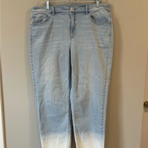 J Jill Denim Jeans Womens 16 High Rise Straight Leg Ombre Leg